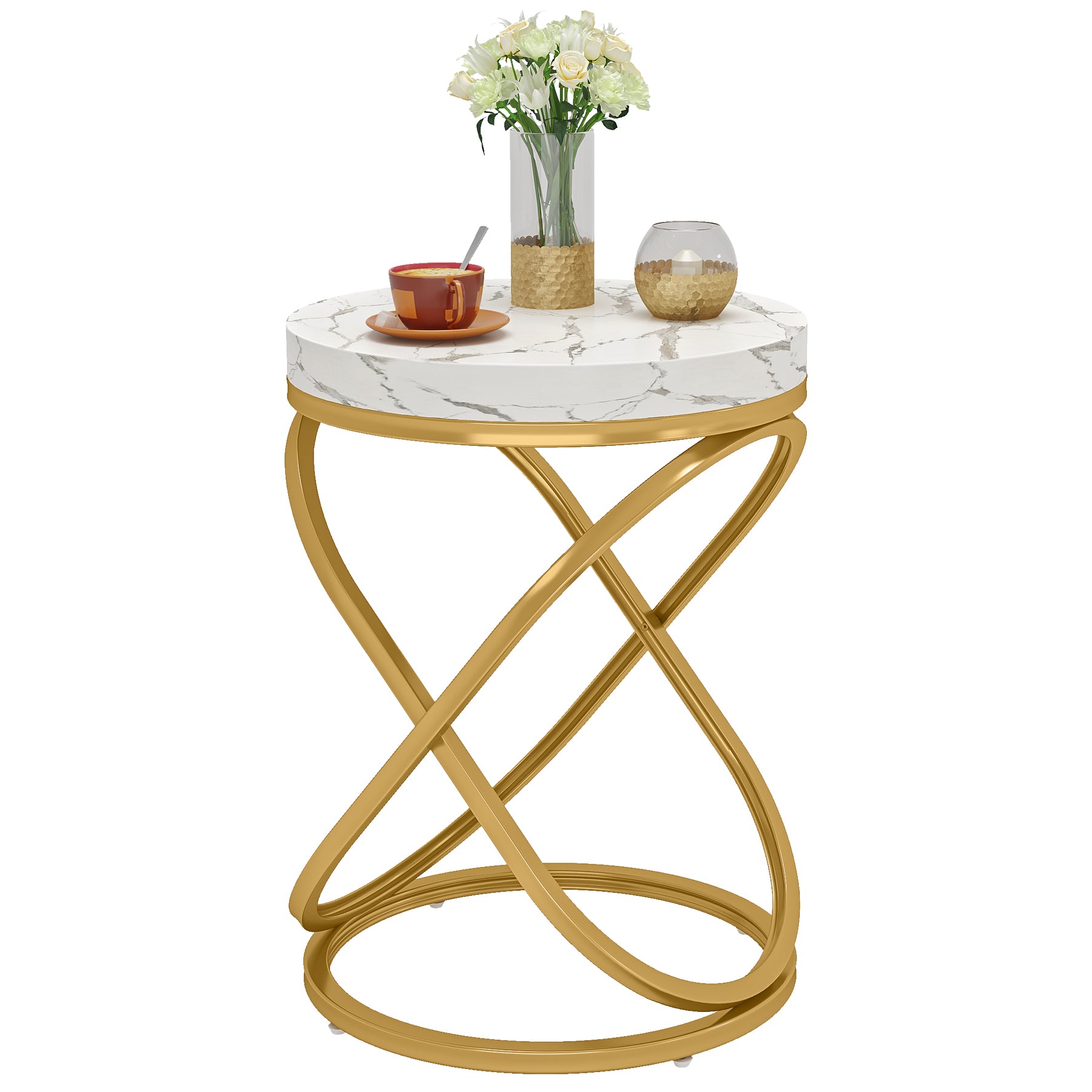 Round End Table, 26" Tall Side Table